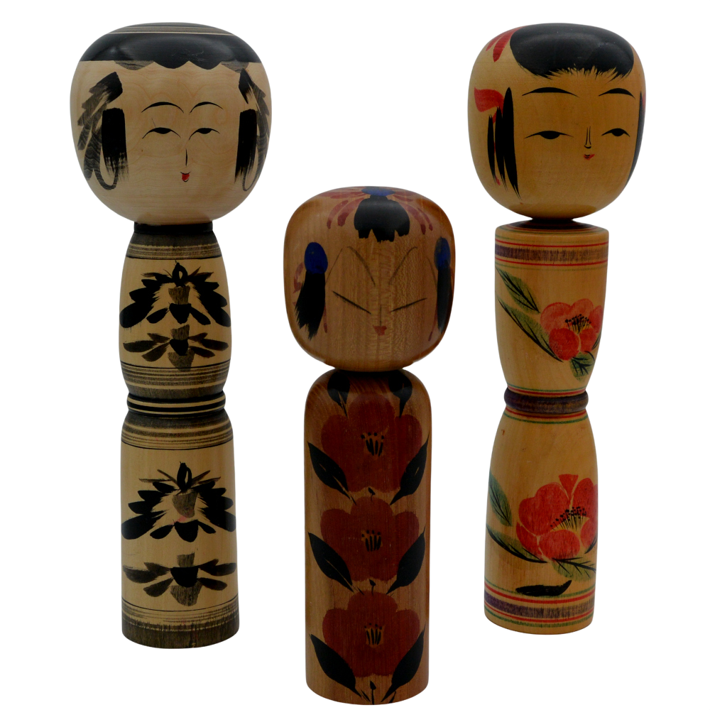 Poupée Kokeshi Japonaise En Bois – Vintage 9,5 Pouces – Fait Main