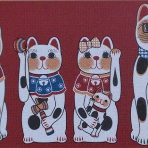 serviette tenugui la famille chat