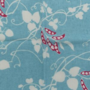 serviette conton doublé éponge motif fleurs fond bleu 35cmx35cm