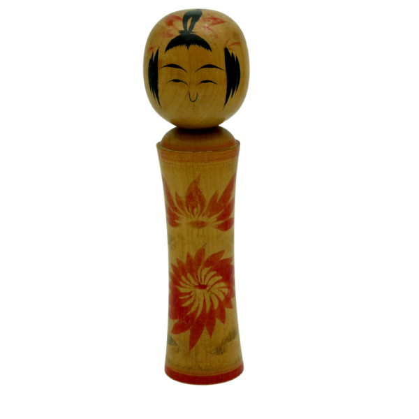 poupée japonaise kokeshi style naruko. 18,5 cm